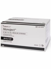 Monject u-40 1/2" mL Insulin Syringe 29 G x 1/2" in (each)