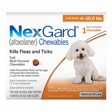 NexGard Chewables for Dogs 4-10 lbs (1 Chew) | Free Shipping | EP Rx