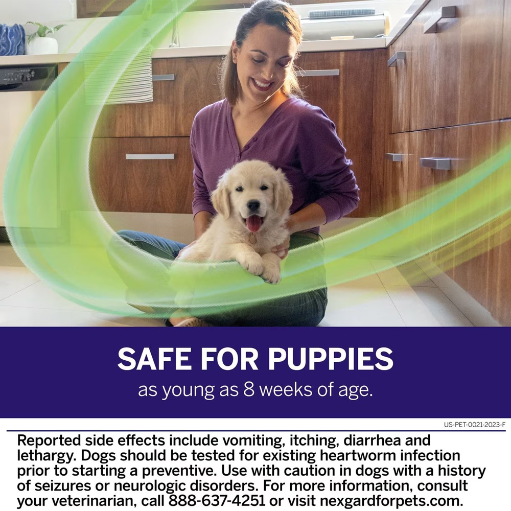Nexgard Plus Chewable Tablets for Dogs, 33.166 lbs Purple, 6 Months