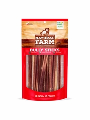 NF DOG BULLY STICK ODOR FREE 12" 10CT TREAT