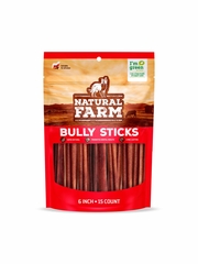 NF DOG BULLY STICK ODOR FREE 6" 15CT TREAT