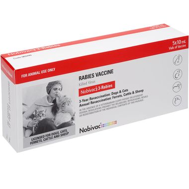 Nobivac for Animals 3 (Rabies (5x10 Doses Tray) - [Vaccine] | On Sale ...