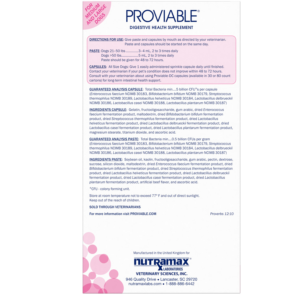 Nutramax Proviable Digestive Health Supplement Kit with MultiStrain