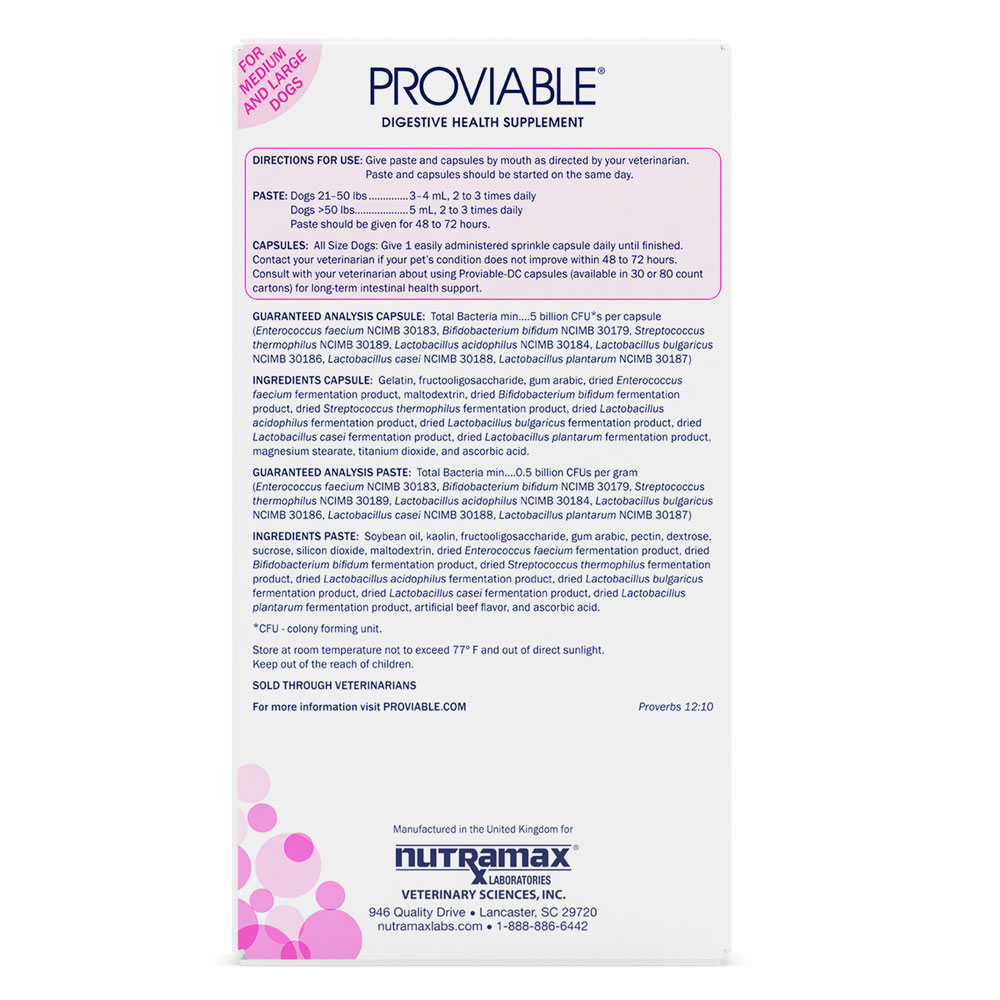 Nutramax Proviable Digestive Health Supplement Kit with MultiStrain