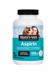 Nutri-Vet Aspirin 120 Chewables for Small Dogs 120mg