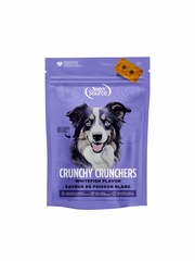 NUTRISOURCE DOG CRUNCHY CRUNCHERS WHITEFISH GF TREAT 14OZ