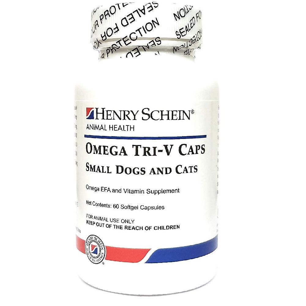 Omega TriV (EFA + Vitamins) Gel Capsules for Cats & Small Dogs (60