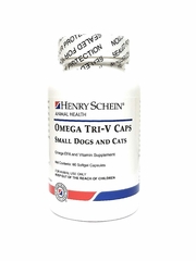 Omega Tri-V (EFA + Vitamins) Gel Capsules for Cats & Small Dogs (60 count)