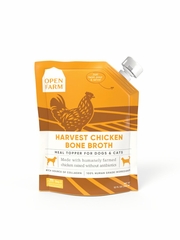 OPEN FARM DOG CAT CHICKEN BONE BROTH POUCH 12OZ