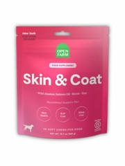 OPEN FARM DOG SKIN COAT CHEWS POUCH 90CT