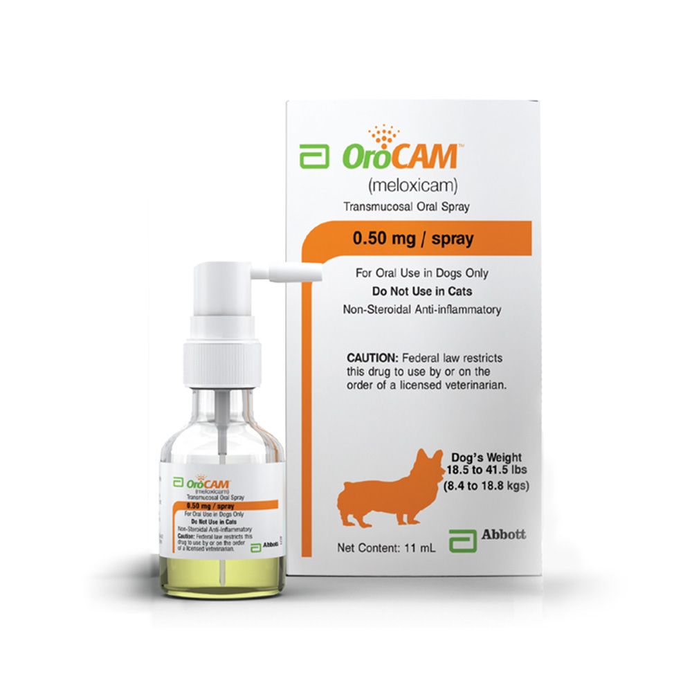 OroCam (meloxicam) Oral Spray for Dogs 0.50mg 11 mL On Sale EntirelyPets Rx