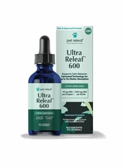 PET RELEAF DOG LIPOSOMES ULTRA RELEAF HEMP OIL 600MG CBD 2OZ