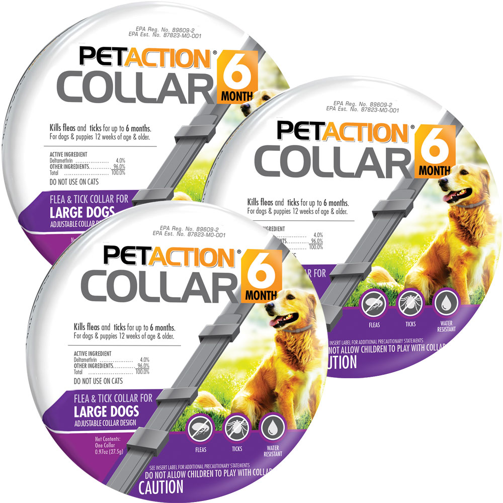 PetAction Flea Tick Collar for Large Dogs (3-PACK)