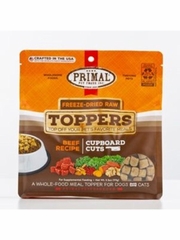 PRIMAL DOG CAT CUPBOARD CUTS BEEF TOPPER FD 3.5OZ