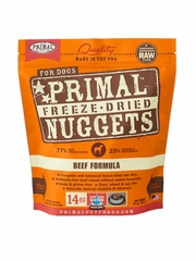 PRIMAL DOG NUGGETS BEEF FD 14OZ