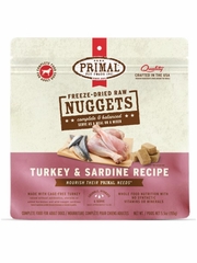 PRIMAL DOG NUGGETS DUCK TURKEY FISH FD 5.5OZ