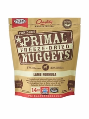 PRIMAL DOG NUGGETS LAMB FD 14OZ