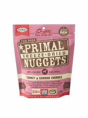 PRIMAL DOG NUGGETS TURKEY SARDINE FD 5.5OZ