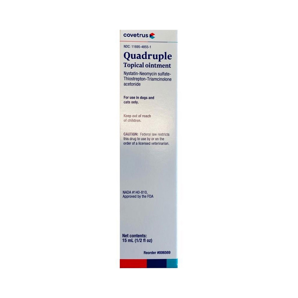 Quadruple (Generic) Ointment 15mL (formerly Quadritop) for pets On