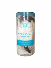 SAVAGE DOG CAT RABBIT STRIPS CHIPS DEHYDRATED TREAT 3OZ