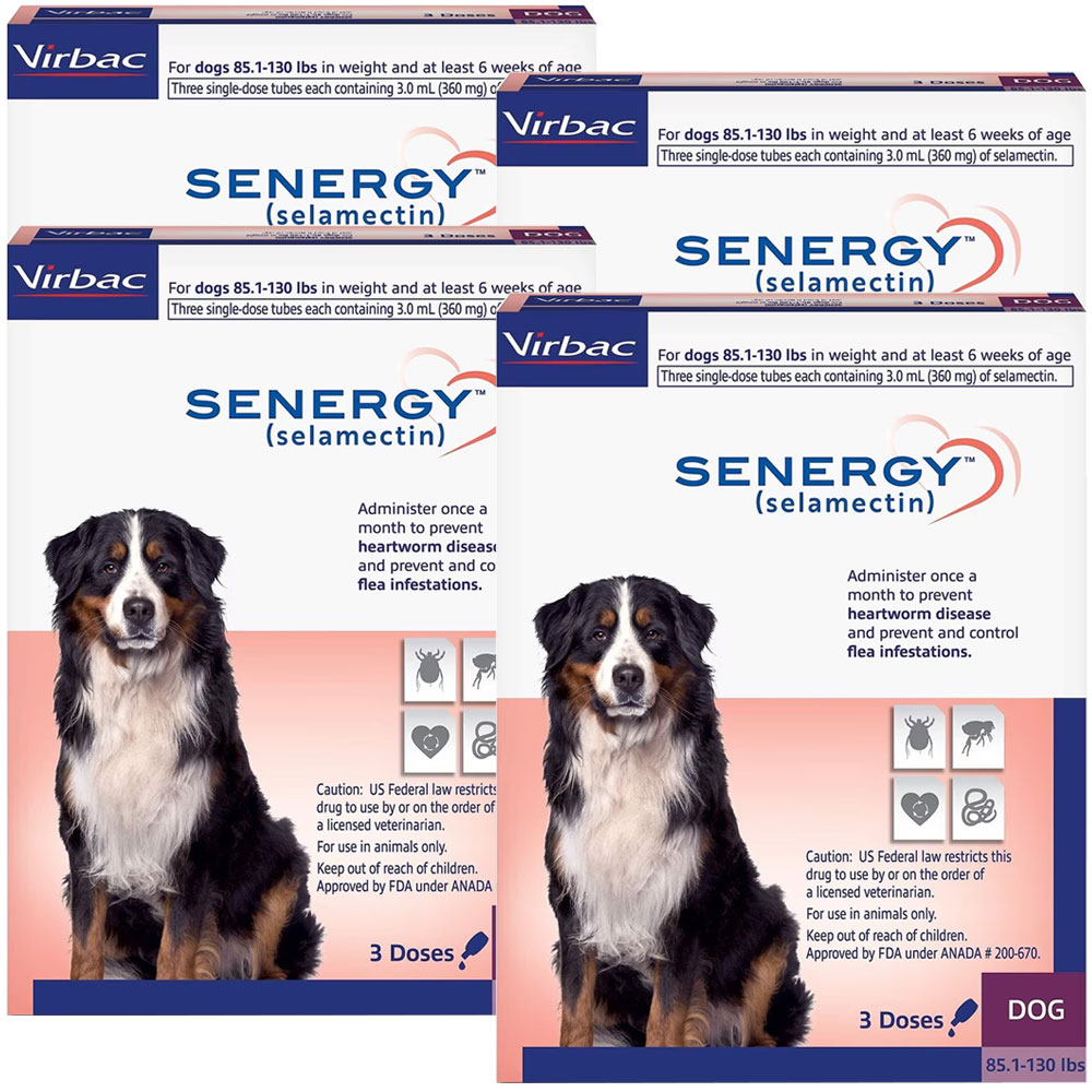 Selamectin Rabbit Dose Senergy (selamectin) Topical Parasiticide for Dogs 85.1 to 130 lbs X ...