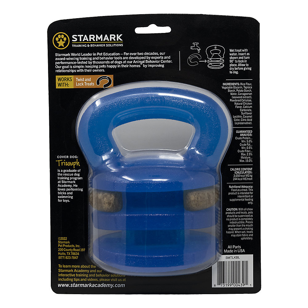Starmark Twist & Lock Treat KettleBell Dog Toy, Large On Sale
