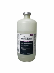 Sterile Saline Solution 0.9% - 500ml Bottle for Animals