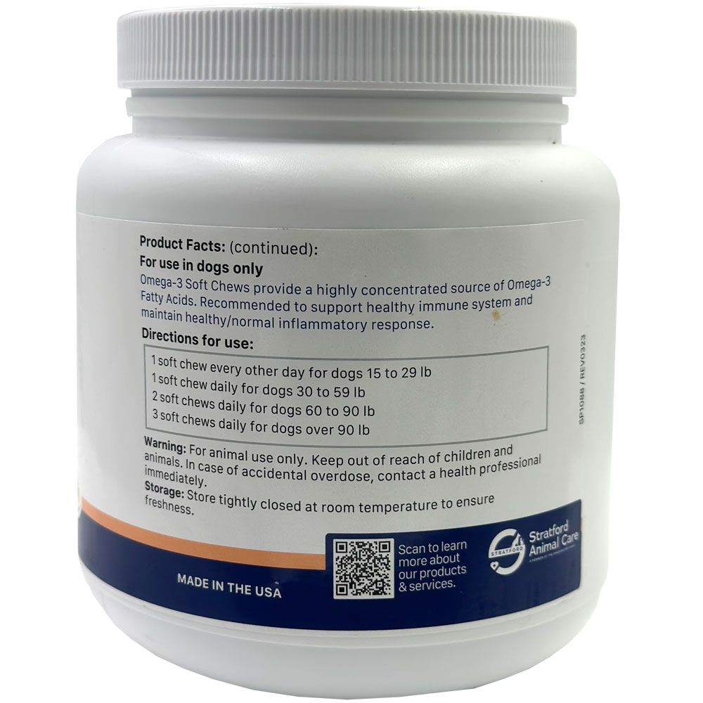 Stratford Omega3 Fatty Acid for Large & Giant Dogs (90 Soft Chews