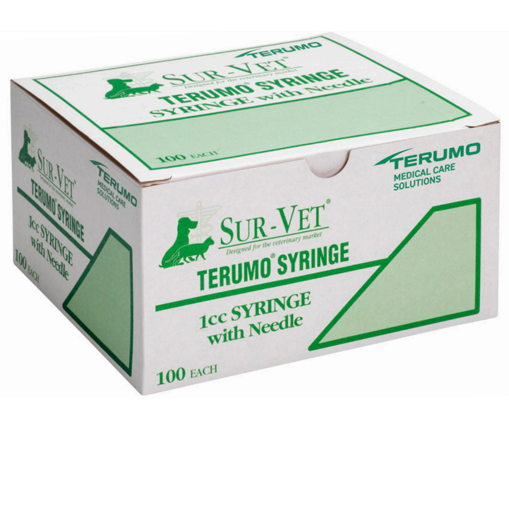 SurVet Luer Slip Tip 1cc Tuberculin (TB) Syringe with Removable Needle