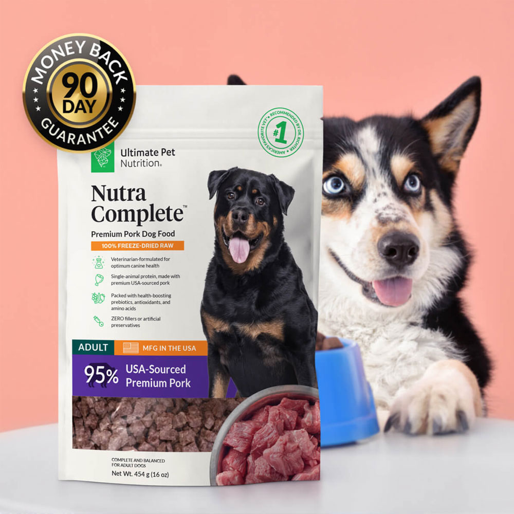 Ultimate Pet Nutrition Nutra Complete Pork Dog Food, 5oz On Sale