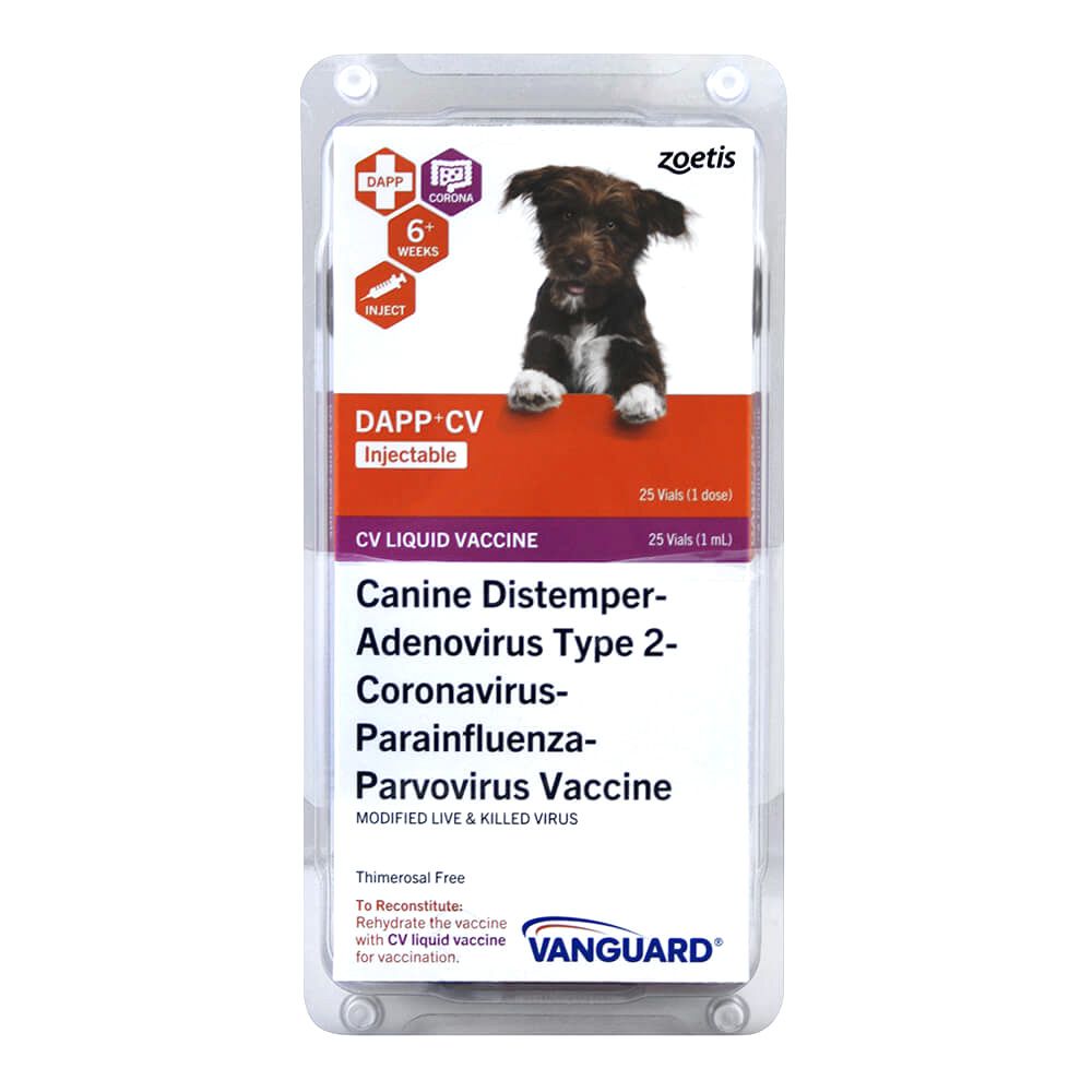 Vanguard for Dogs DAPP + CV Vaccine, Modified Live and Killed Virus