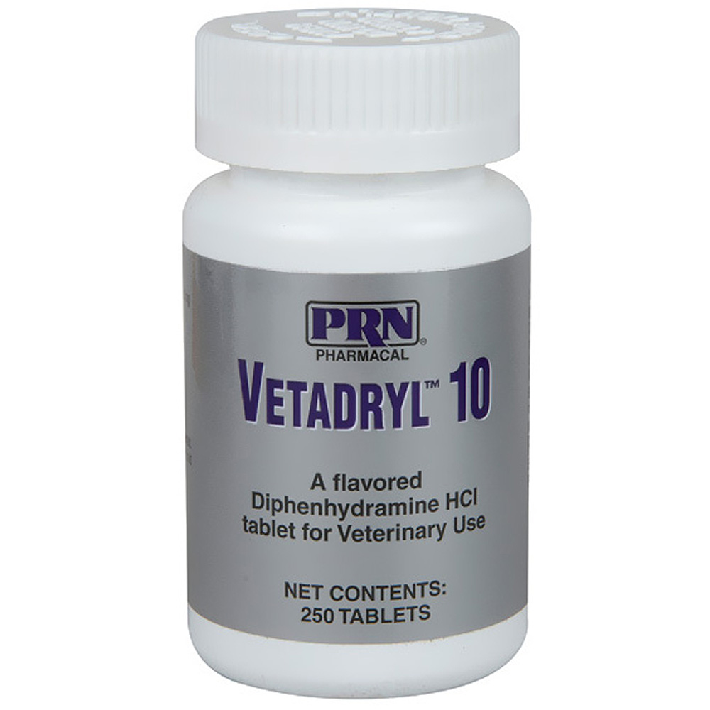 Vetadryl Tablets for Dogs & Cats, 10mg, 250 tablets On Sale