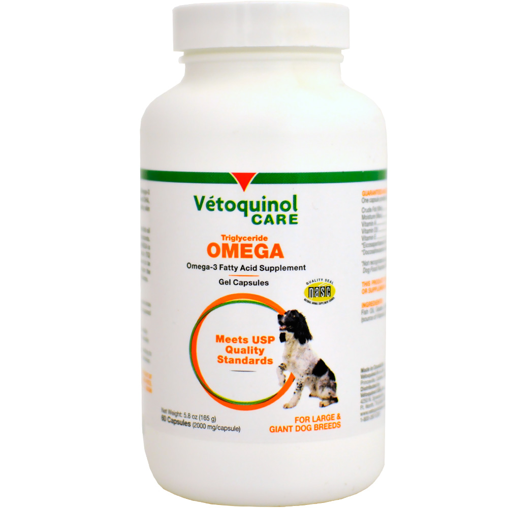 Vetoquinol Care Triglyceride Omega Supplement for Large & Giant Dogs