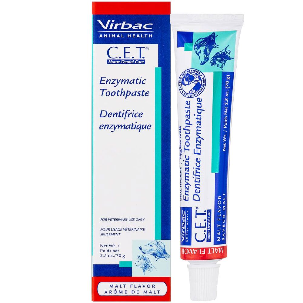 Virbac CET Toothpaste for Dogs & Cats 2.5 oz (70 gm) Malt On Sale