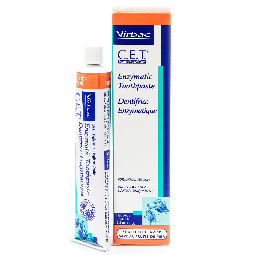Virbac CET Toothpaste for Dogs & Cats 2.5 oz (70 gm) Seafood On