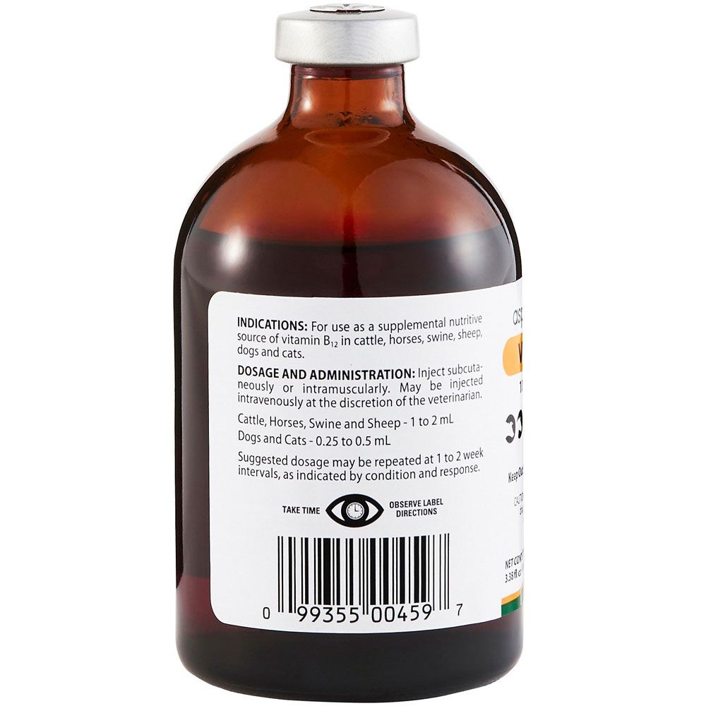 VitaJec Vitamin B12 1000mcg for Dogs, Cats & Horses, 250mL On Sale