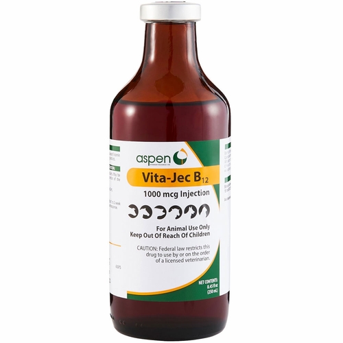 injectable b12 for pets online Vita-Jec Vitamin B12 1000-mcg for Dogs, Cats & Horses - 250-mL -  [Supplement] | On Sale