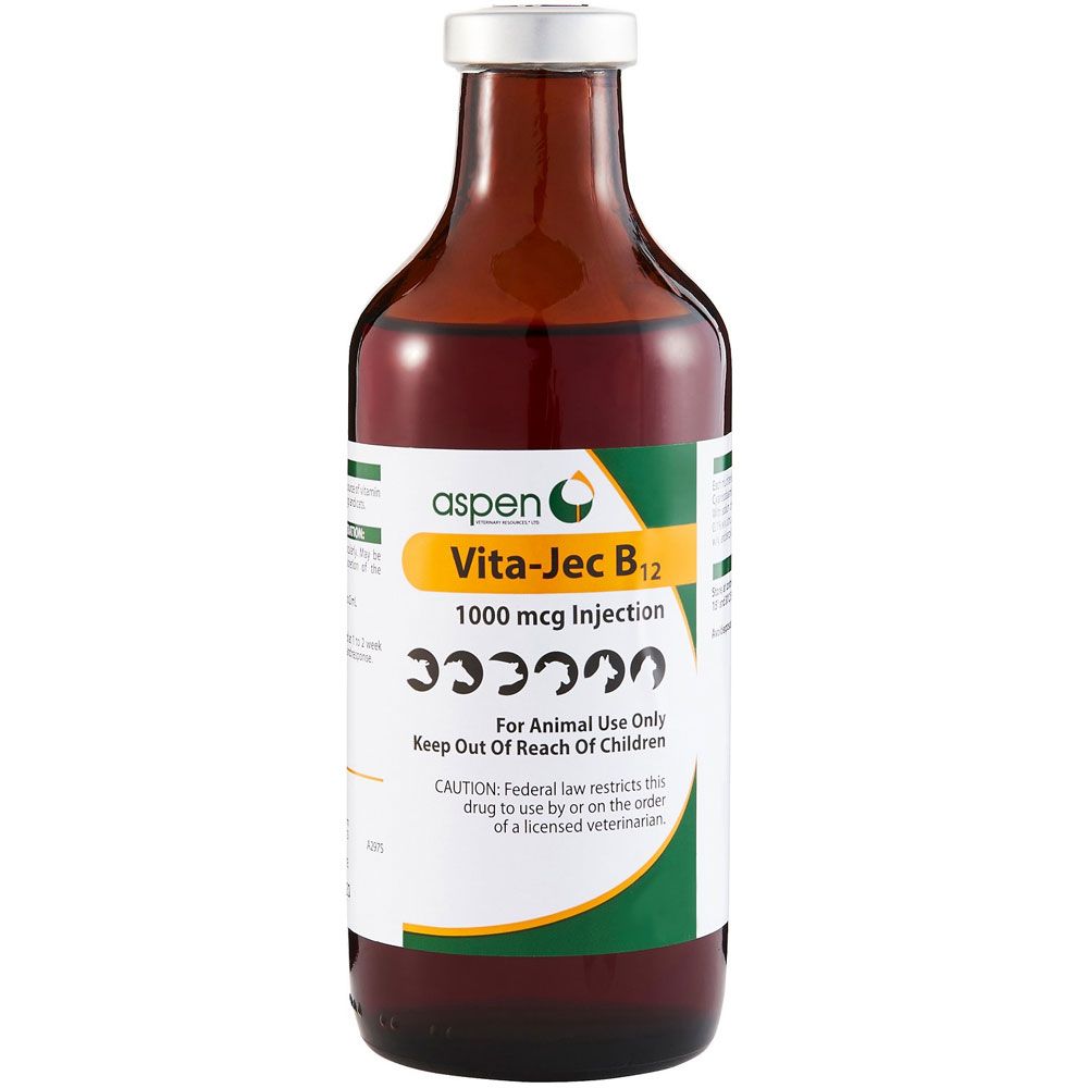 VitaJec Vitamin B12 1000mcg for Dogs, Cats & Horses, 500mL On Sale