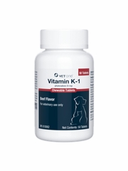 Vitamin K-1 Chewable Tablets, Beef Flavor, 25mg, 50 Count