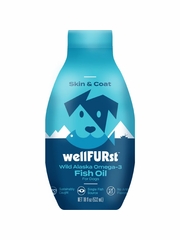 WellFURst Wild Alaska Omega-3 Fish Oil Skin & Coat Health Supplement for Dogs, 18-fl oz bottle