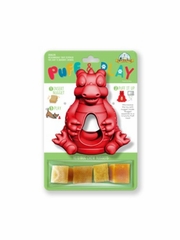 YETI DOG TOY PUFF PLAY HANGRY DRAGON RED