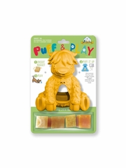 YETI DOG TOY PUFF & PLAY HANGRY YAK YELLOW