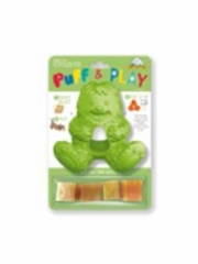 YETI DOG TOY PUFF & PLAY HANGRY YETI GREEN