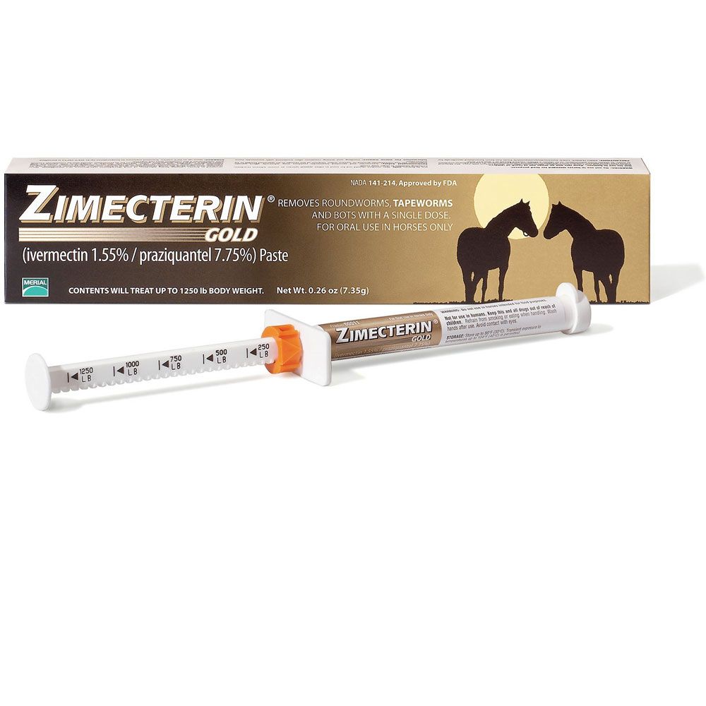 Zimecterin Gold Ivermectin / Praziquantel Dewormer for Horses On
