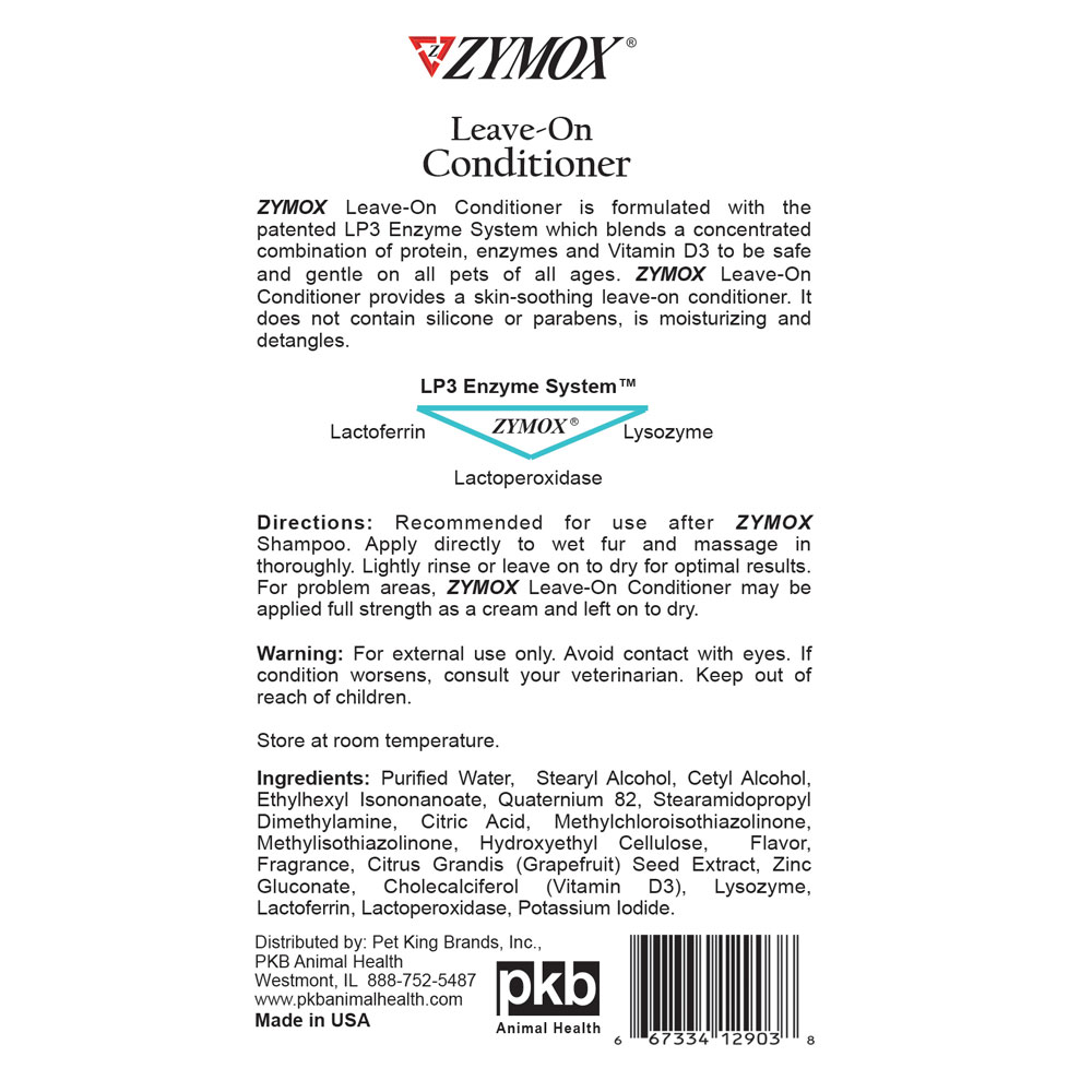 Zymox LeaveOn Conditioner (12 fl oz) On Sale EntirelyPets Rx