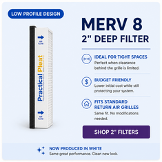 2" Practical Pleat Air Filters - MERV 8
