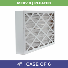 4" Koch Multi-Pleat XL8 Surface Pleated Filter for AC and Furnace - Merv 8