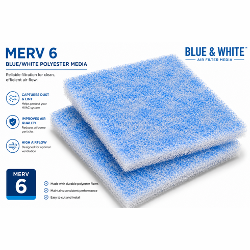 MERV 6 Blue & White Media Pads