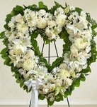 Always Remember Floral Heart Tribute - White Always Remember Floral Heart Tribute - White