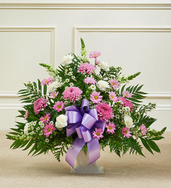 Heartfelt Tribute Floor Basket Arrangement